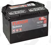 Tudor Technica TB758 (75 А/ч), 770A L+ USA
