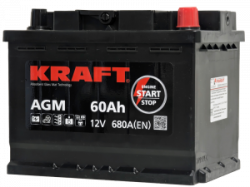 KRAFT AGM (60 A/h), 680A R+