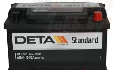 DETA STANDARD DC652 (65 А/h), 540A R+ низ