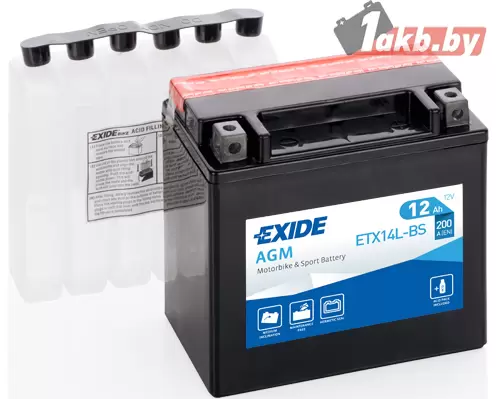 Exide ETX14L-BS (12 A/h), 200A R+