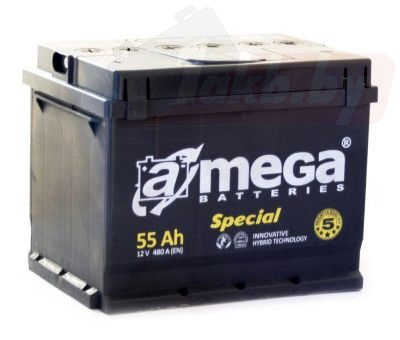 A-mega Special 6СТ-55-А3 (55 A/h), 480A R+
