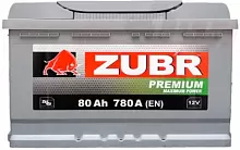 Аккумулятор Zubr Premium (80 A/h), 780А R+
