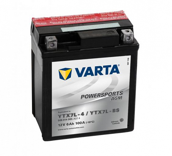 Varta Powersports AGM 506 014 005 (6 A/h), 100A R+