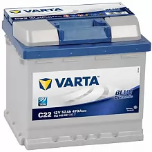 Аккумулятор Varta Blue Dynamic C22 (52 А/h), 470А R+ (552 400 047)