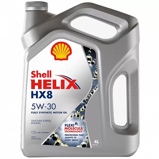 SHELL HELIX HX8 SYNTHETIC 5W30 4L (API SL, ACEA A3/B4, MB 229.3, VW 502.00/505.00, RN 0700, 0710)