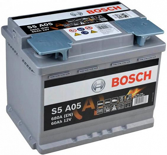 Bosch S5 A05 AGM (60 А/h), 680А R+ (560 901 068)
