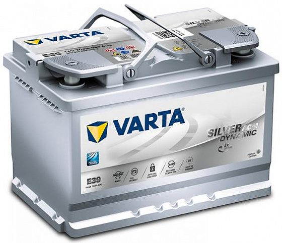 Varta Silver Dynamic AGM E39 (70 А/h), 760А R+ (570 901 076)