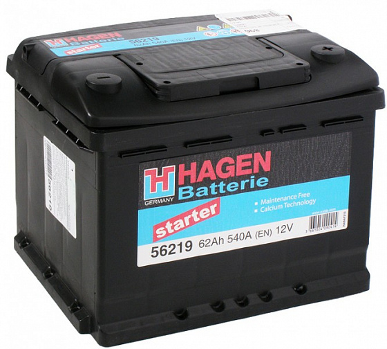 HAGEN (62 A/h), 540A R+