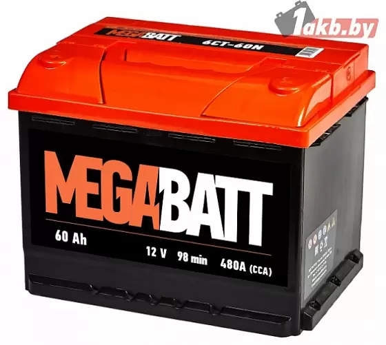 MEGA BATT 6СТ-60 60 A/h, 480А L+