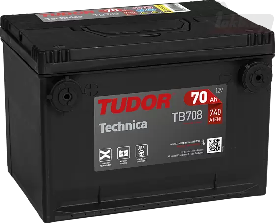 Tudor Technica TB708 (70 A/h), 740A L+ (болт. клем.) USA