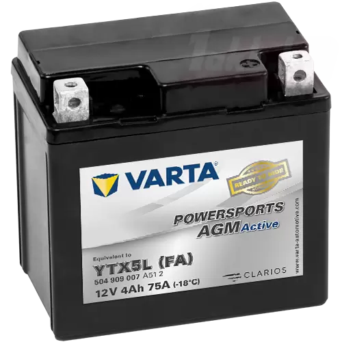 Varta Powersports AGM Active 504 909 007 (4 A/h), 75A R+