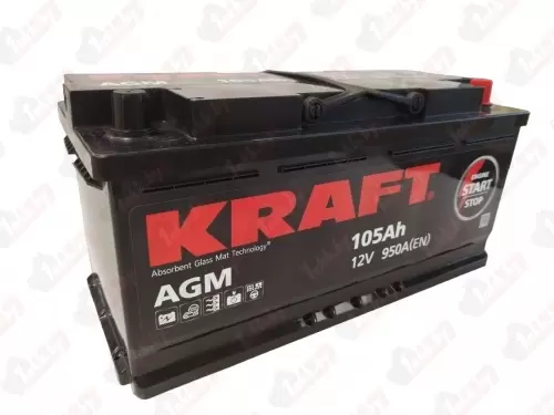 KRAFT AGM (105 A/h) 950A R+