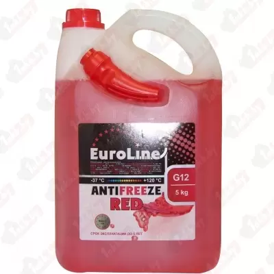 EUROLINE AF RED 5 EUROLINE Антифриз 5кг - готовый красный, RED Longlife G12
