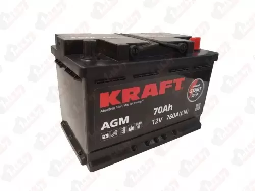 KRAFT AGM (70 A/h), 760A R+