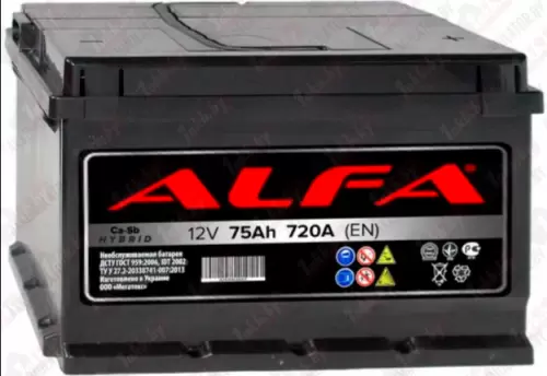 ALFA Hybrid (75 A/h), 720A R+