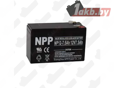 Аккумуляторная батарея для ИБП NP (7,5 A/h), 12V
