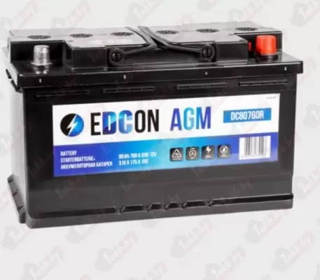 EDCON AGM (80 A/h), 760A R+ (DC80760R)