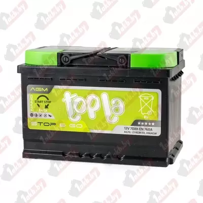 Topla TOP AGM Stop & Go (70 A/h), 760A R+