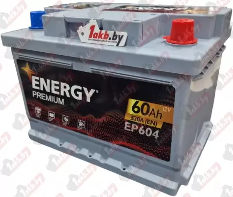 Energy Premium EP604 (60 A/h), 520A R+ низ.