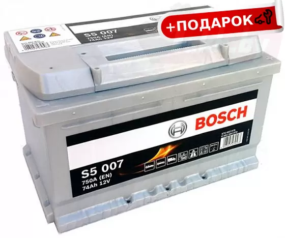 Bosch S5 007 (74 А/h), 750А R+ (574 402 075)