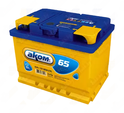 АКОМ 6CT-65 (65 A/h), 580А L+