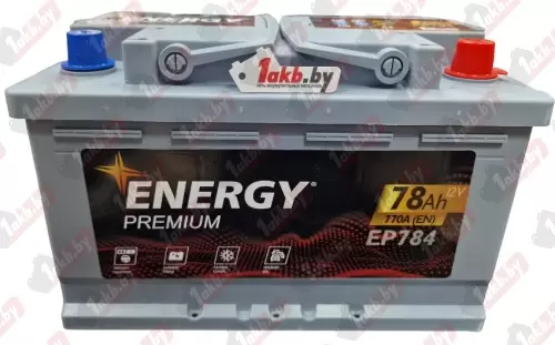 Energy Premium EP784 (78 A/h), 770A R+ низ.