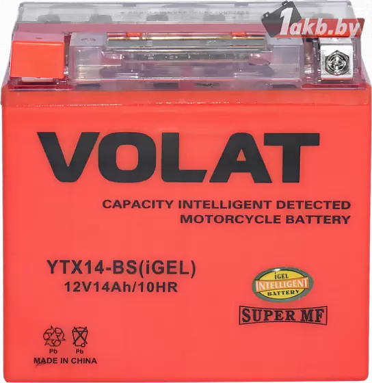 VOLAT YTX14-BS (iGEL) (14 A/h), 200A L+