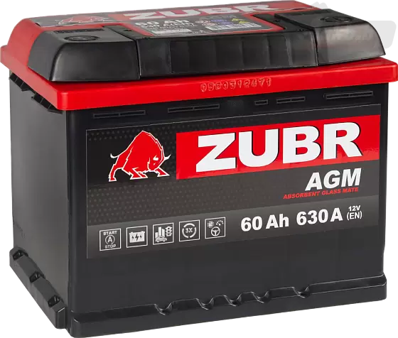 ZUBR AGM (60 A/h), 630A R+