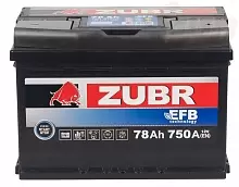 Аккумулятор Zubr EFB (78 A/h), 750A R+