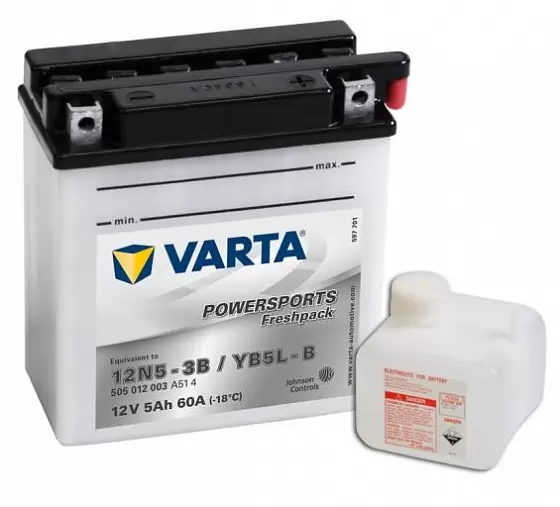 Varta Powersports Freshpack 505 012 003 (5 A/h), 60A R+