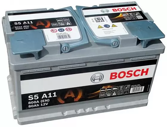 Bosch S5 A11 AGM (80 А/h), 800А R+ (580 901 080)
