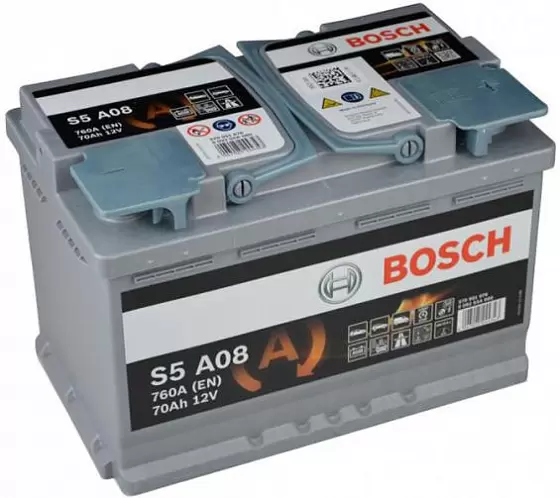 Bosch S5 A08 AGM (70 А/h), 760А R+ (570 901 076 )