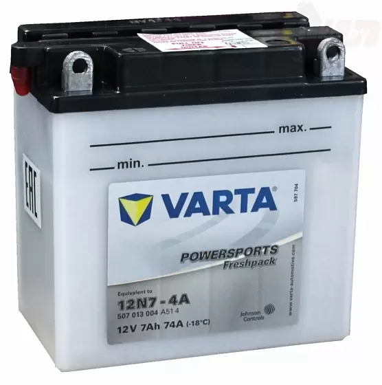 Varta Powersports Freshpack 507 013 004 (7 A/h), 74A L+