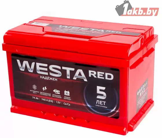 WESTA RED (74 A/h), 760A R+