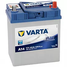 Аккумулятор Varta Blue Dynamic Asia A14 (40 А/h), 330A R+ JIS тонкие клеммы(540 126 033)