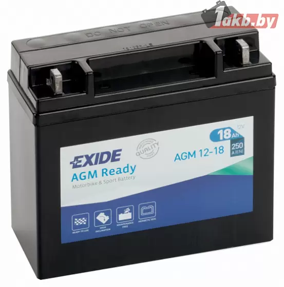 Exide AGM12-18 (18 A/h), 250A R+