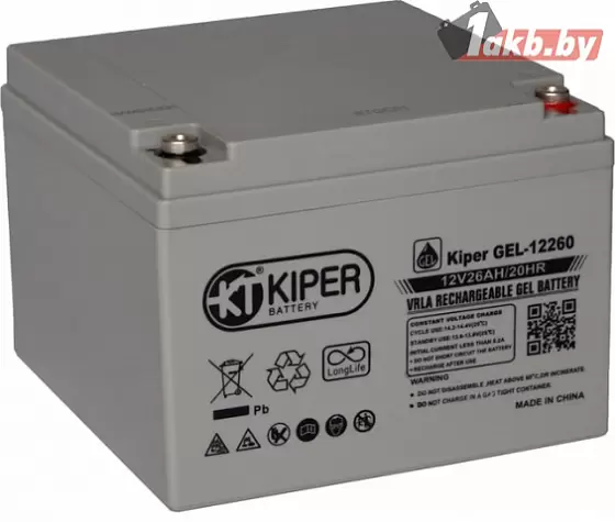 Аккумулятор Kiper GEL-12260 (26 A/h), 12V ИБП