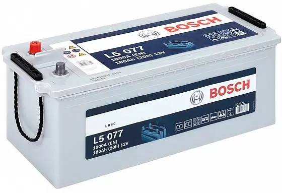 Bosch L5 077 (180 А/h), 1000A L+ (930 180 100)