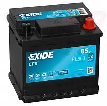 Аккумулятор Exide Start-Stop EFB EL550 (55 A/h), 480A R+