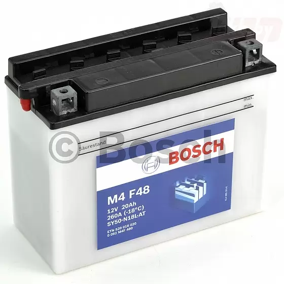 Bosch M4 F48 520 016 020 (20 A/h), 260A R+