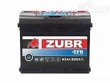 Аккумулятор Zubr EFB (63 A/h), 620А R+