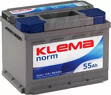 Аккумулятор Klema Norm 6CТ-55A (55 A/h), 450A R+