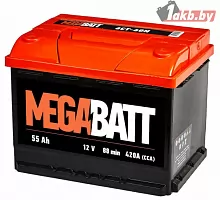 Аккумулятор MEGA BATT 6СТ-55 55 A/h, 420А R+