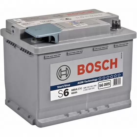 Bosch S6 005 AGM (60 А/h), 680А R+ (560 901 068)