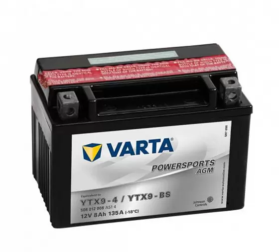 Varta Powersports AGM 508 012 008 (8 A/h), 135A L+