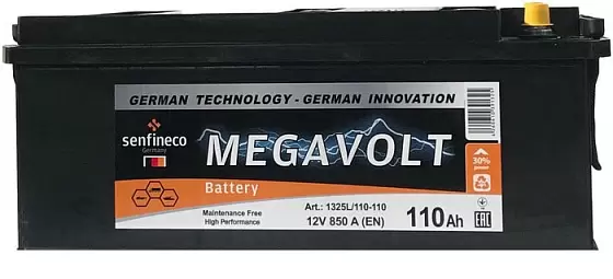 Megavolt 12V L+ (110 А/h)