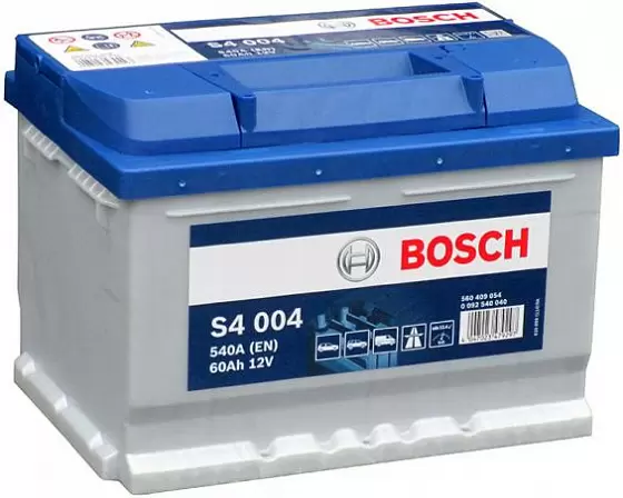 Bosch S4 004 (60 А/h), 540A R+ (560 409 054 ) низ.