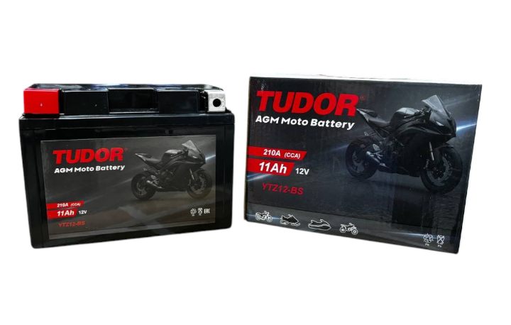 Tudor YTZ12-BS (11 А/ч, 210А) L+, AGM мотоаккумулятор для Yamaha YZF-R1 / Honda CBR1000RR - фото 2