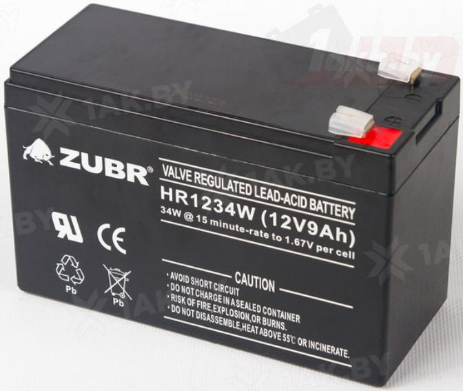 Аккумулятор для ИБП Zubr HR1234W (9 А/ч, 12V) F2, 34W High Rate для APC Smart-UPS 750/1000 Аккумулятор для ИБП Zubr HR1234W (9 А/ч, 12V) F2, 34W High Rate для APC Smart-UPS 750/1000