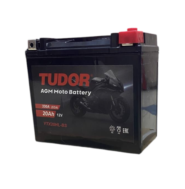 Tudor YTX20HL-BS (20 А/ч, 330А) R+, AGM High Performance для Can-Am Outlander/Renegade - фото 3